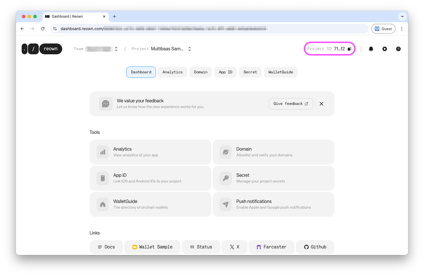 quickstart-reown
